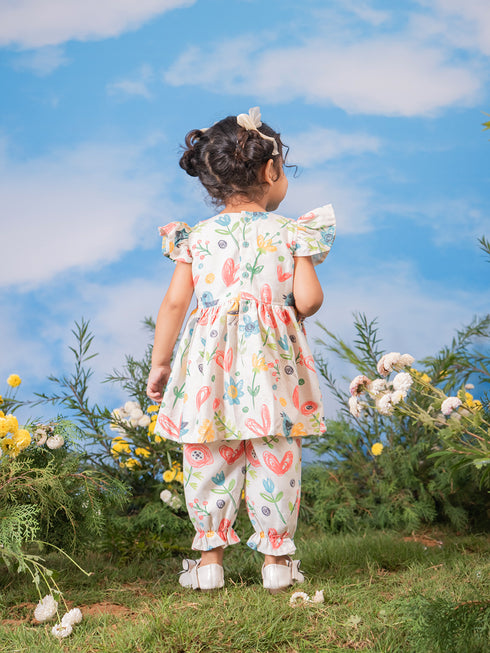 Girl's Multi Color Co Ords